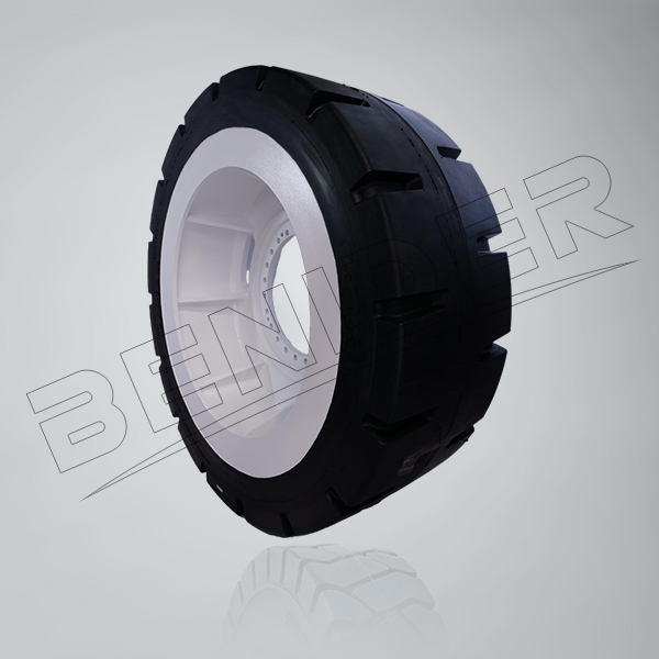 Adhesive solid tire